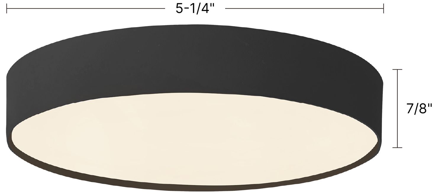 Image 6 Rynn 5-in Black dimmable LED Flush Mount more views