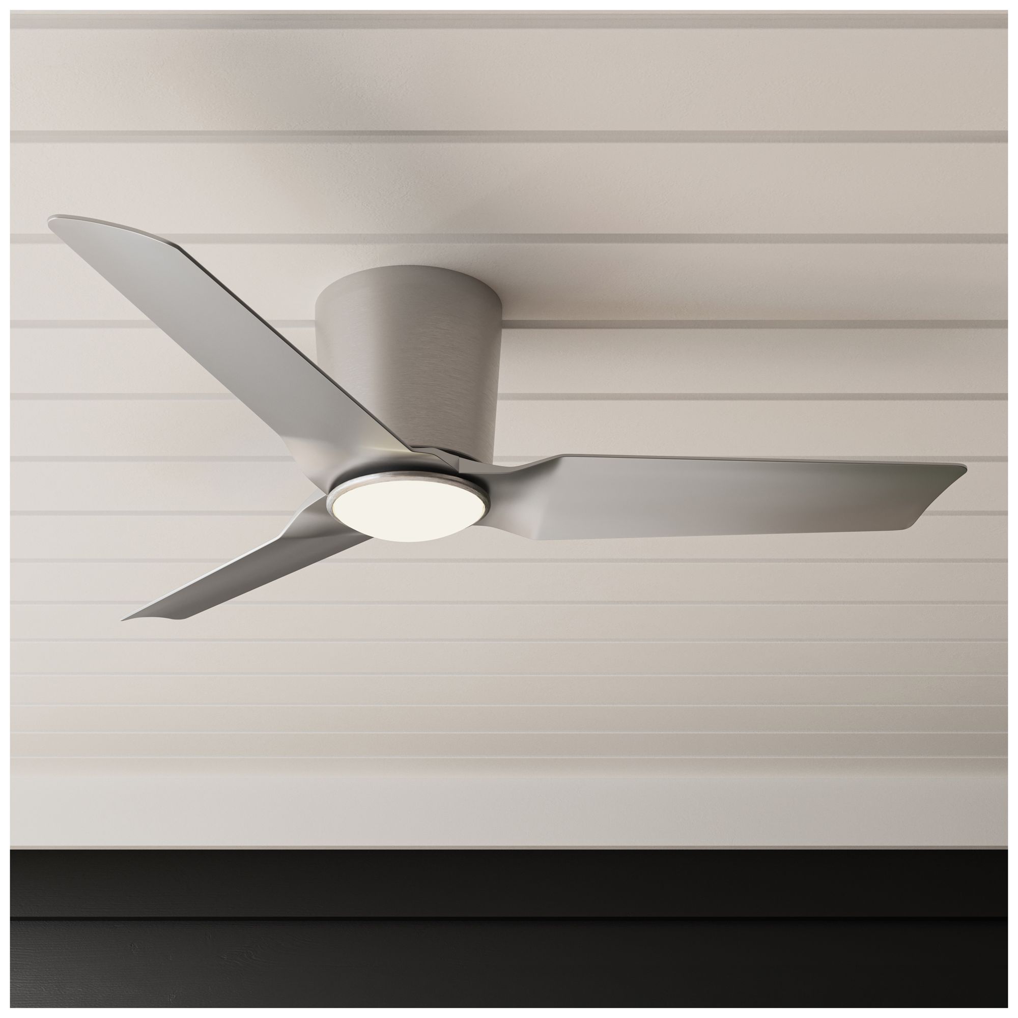 Rynn Collection 48-in. Three Blade Flush Mount Modern LED Ceiling Fan