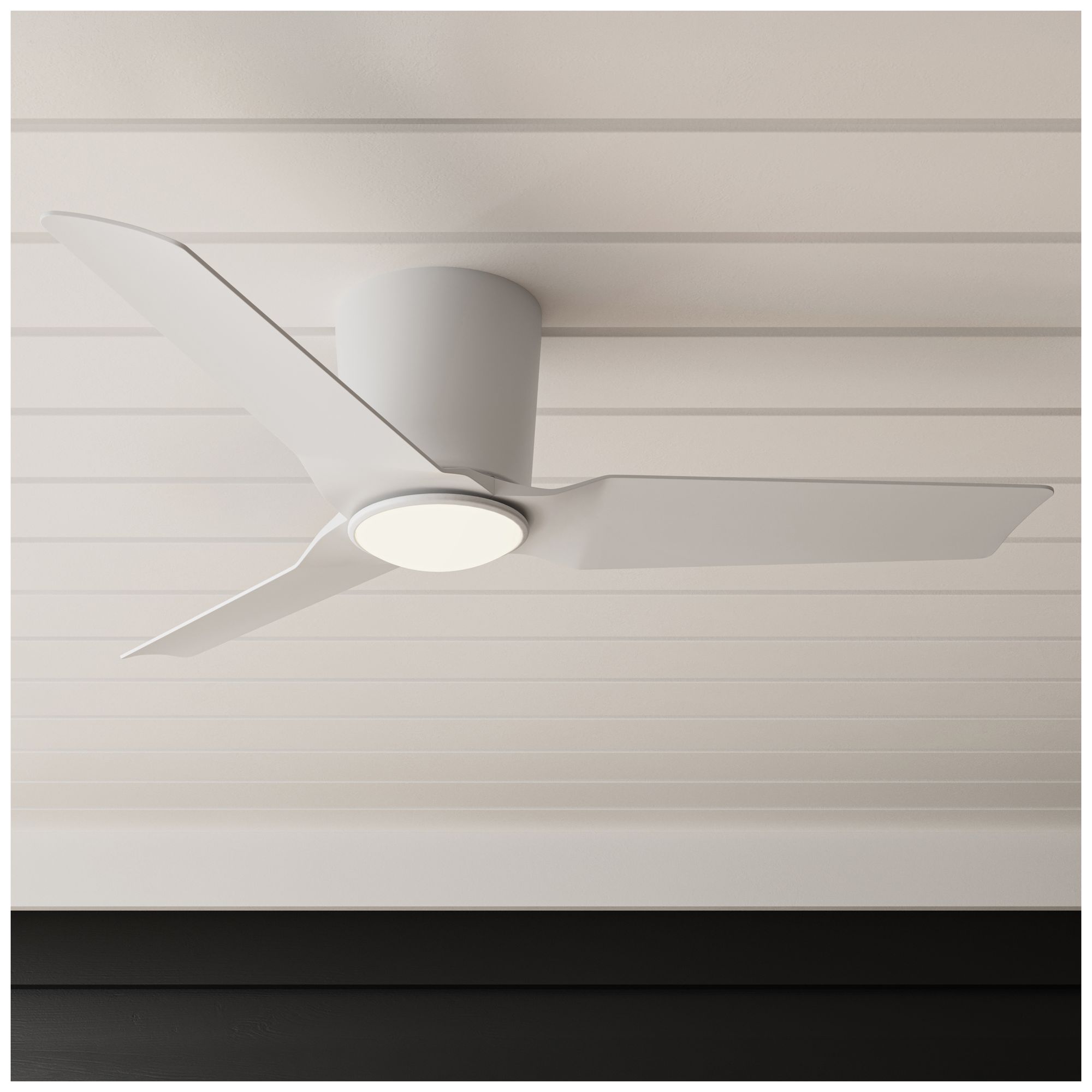 Rynn Collection 48-in. Three Blade Flush Mount Modern LED Ceiling Fan