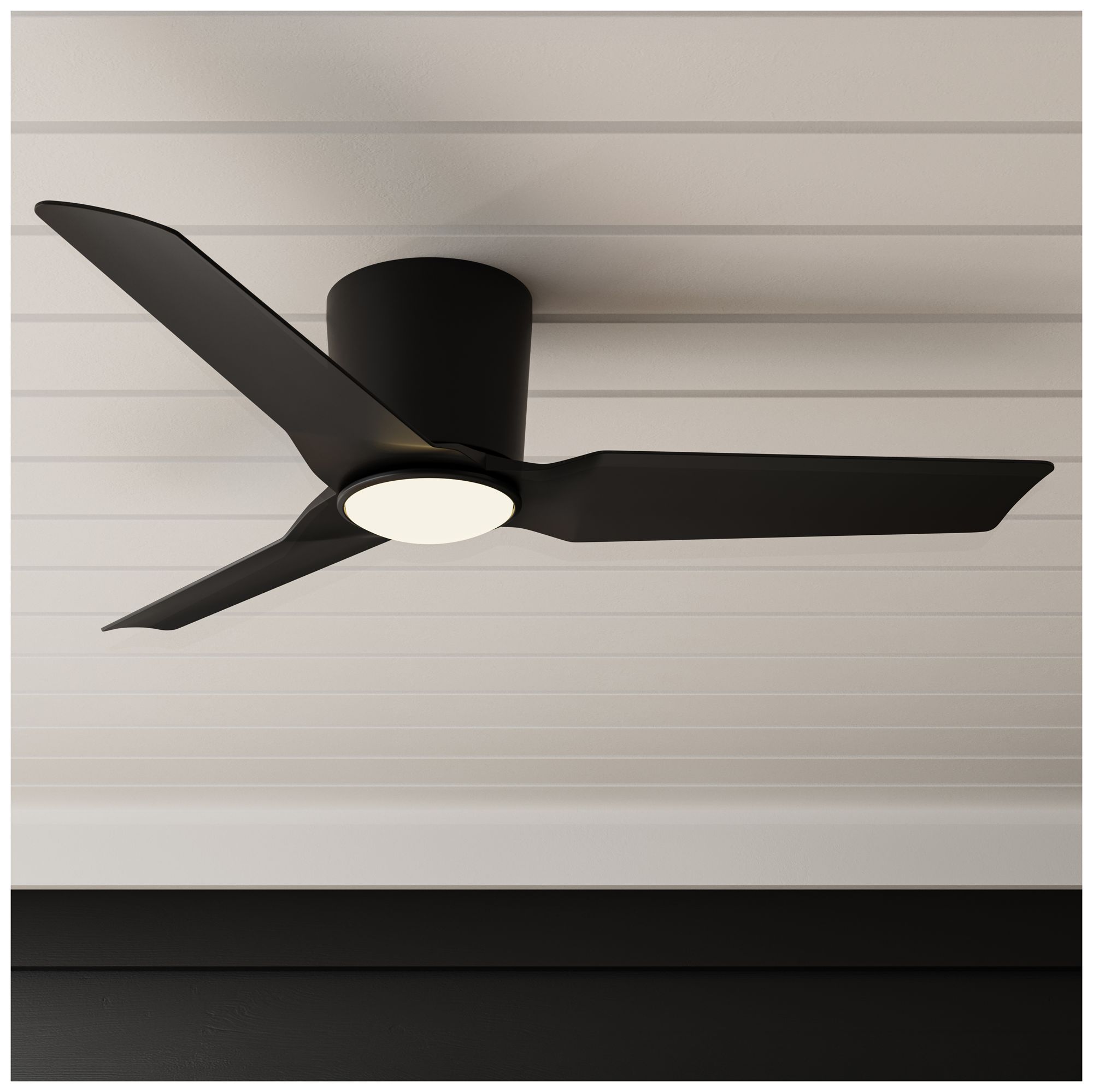 Rynn Collection 48-in. Three Blade Flush Mount Modern LED Ceiling Fan