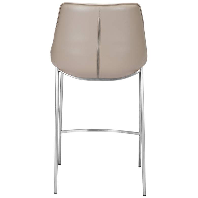 Image 6 s/2  Magnus Counter Chair Gray &amp; Silver more views