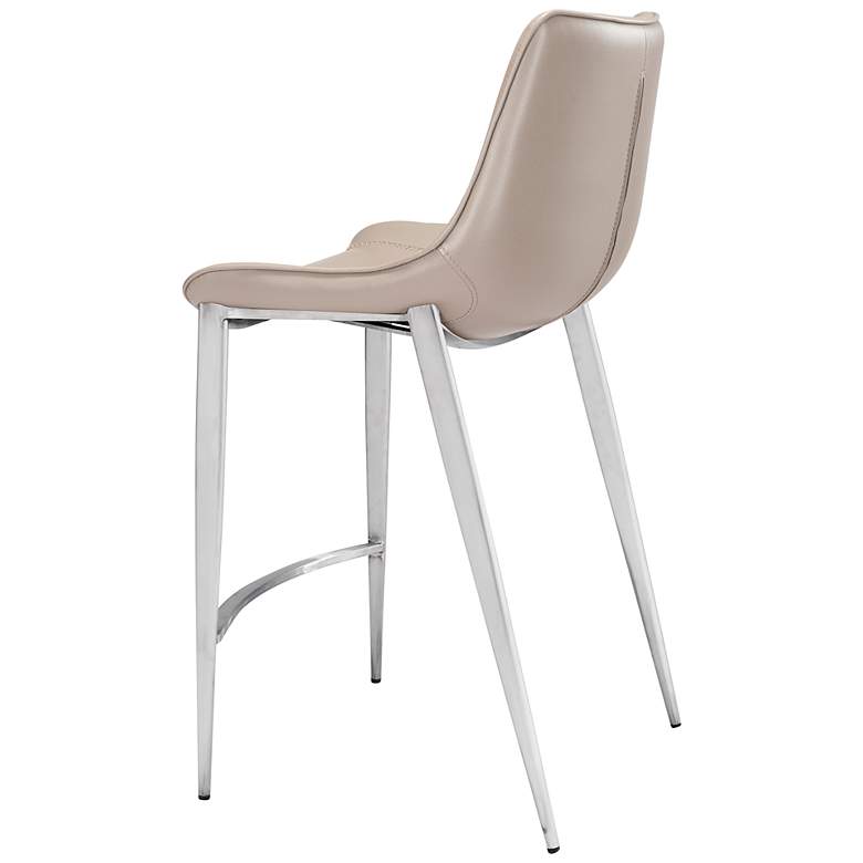 Image 7 s/2 Magnus Counter Chair Gray & Silver more views