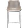 s/2  Magnus Counter Chair Gray &amp; Silver