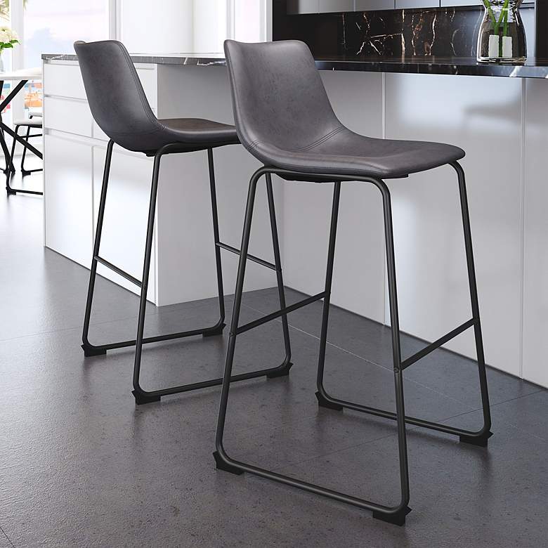 Image 1 S/2 Smart Bar Chair Charcoal