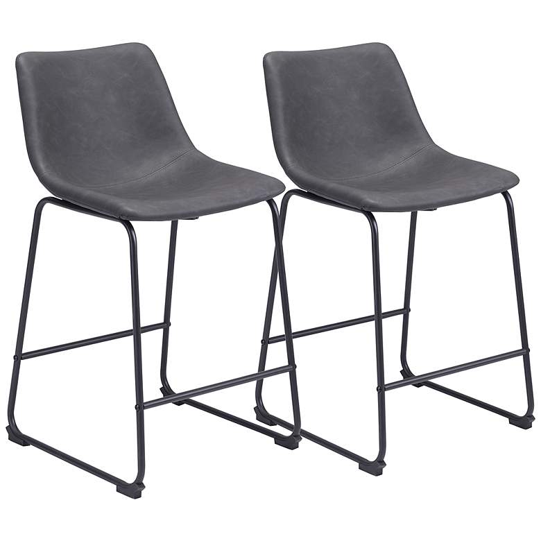 Image 2 S/2 Smart Counter Chair Charcoal