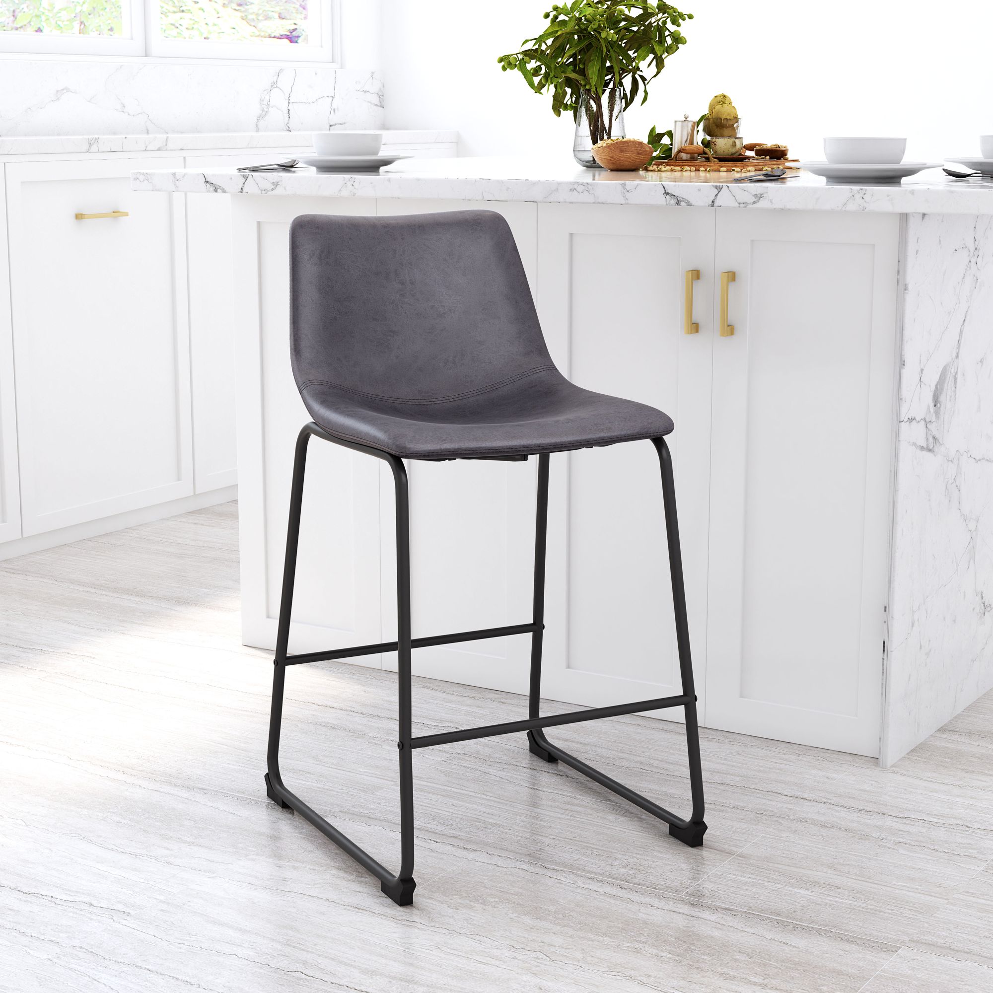 S/2 Smart Counter Chair Charcoal
