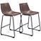 S/2 Smart Counter Chair Vintage Espresso