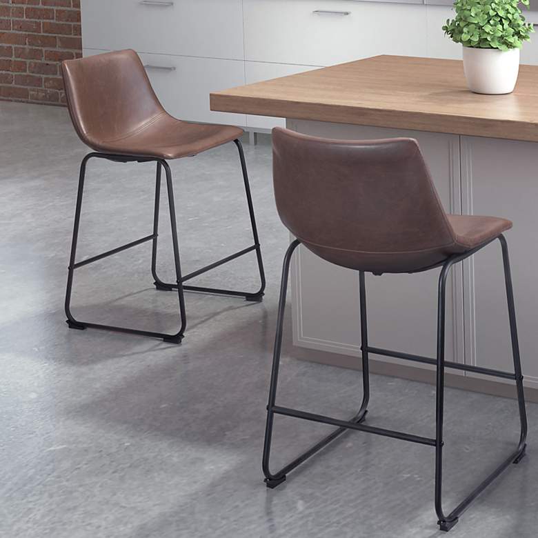 Image 1 S/2 Smart Counter Chair Vintage Espresso