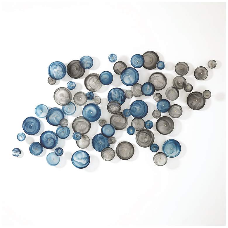 Image 2 S/3 Crosshatched Wall Discs-Grey Swirl more views