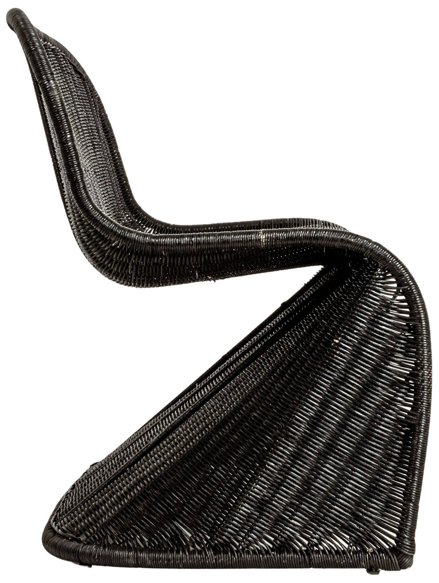 Image 4 S-Frame Woven Bench, Black more views