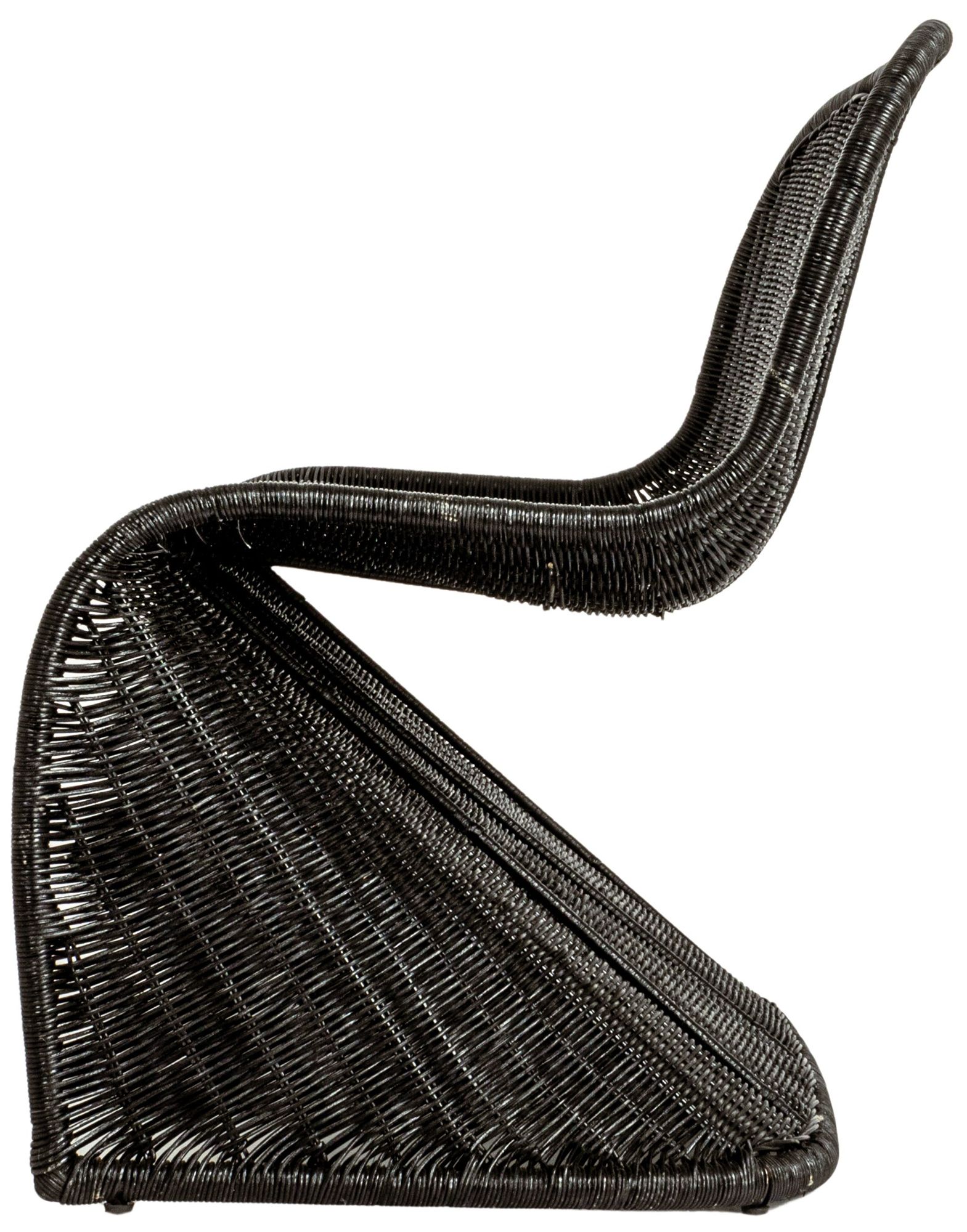 Image 6 S-Frame Woven Bench, Black more views