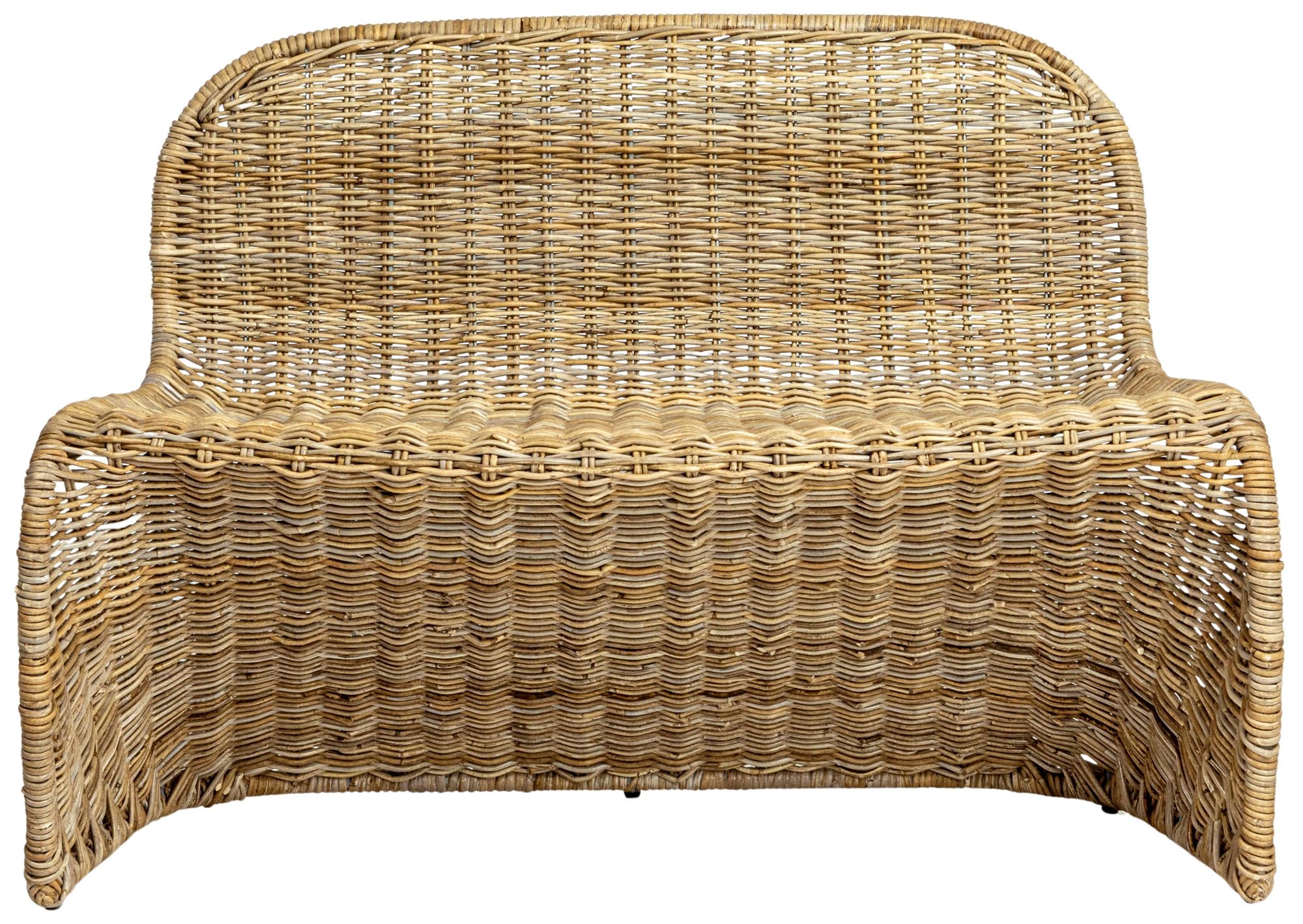 S-Frame Woven Bench, Natural