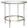 Saarinen 24 1/4" Wide Gold and Glass Side Table