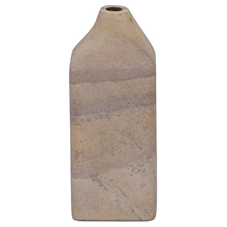 Image 1 Saava 10" High Sandstone Straight Stone Decorative Vase