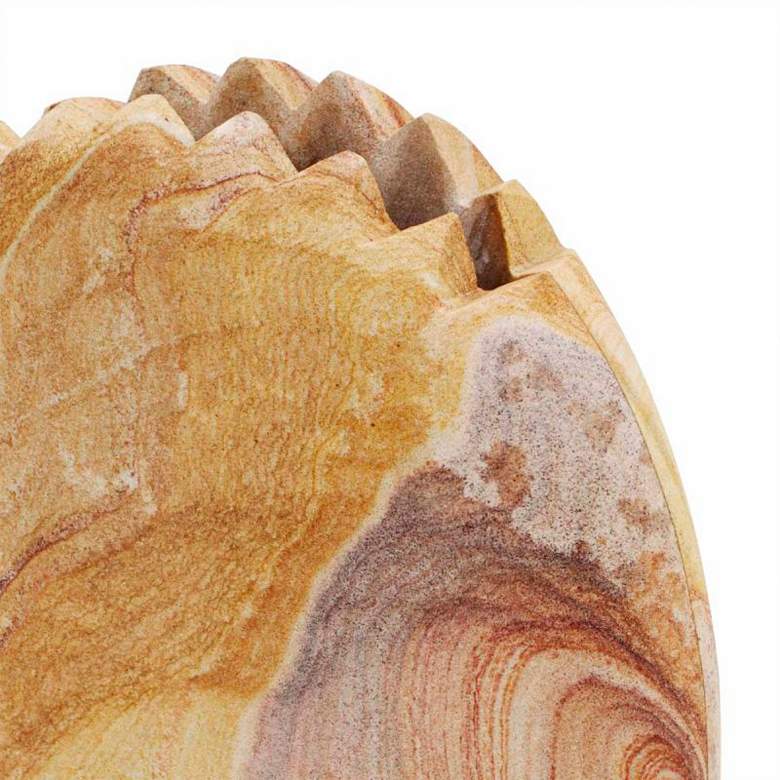 Image 3 Saava 11" Wide Sandstone Mantis Stone Decorative Vase more views