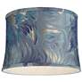 Saba Blue Softback Drum Lamp Shade 13x14x10 (Washer)