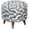 Saba Navarro Fabric Ottoman - Hardwood
