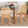 1_Sabelle Natural Brown Wood Rattan Dining Chairs Set of 2