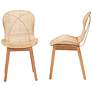 6_Sabelle Natural Brown Wood Rattan Dining Chairs Set of 2 more views
