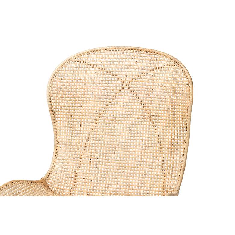 Image 7 Sabelle Natural Brown Wood Rattan Dining Chairs Set of 2 more views