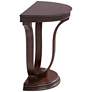 6_Saber 31" Wide Oak Wood Demilune Console Table more views