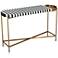 Saber 48" Wide Black White Gold Iron Console Table