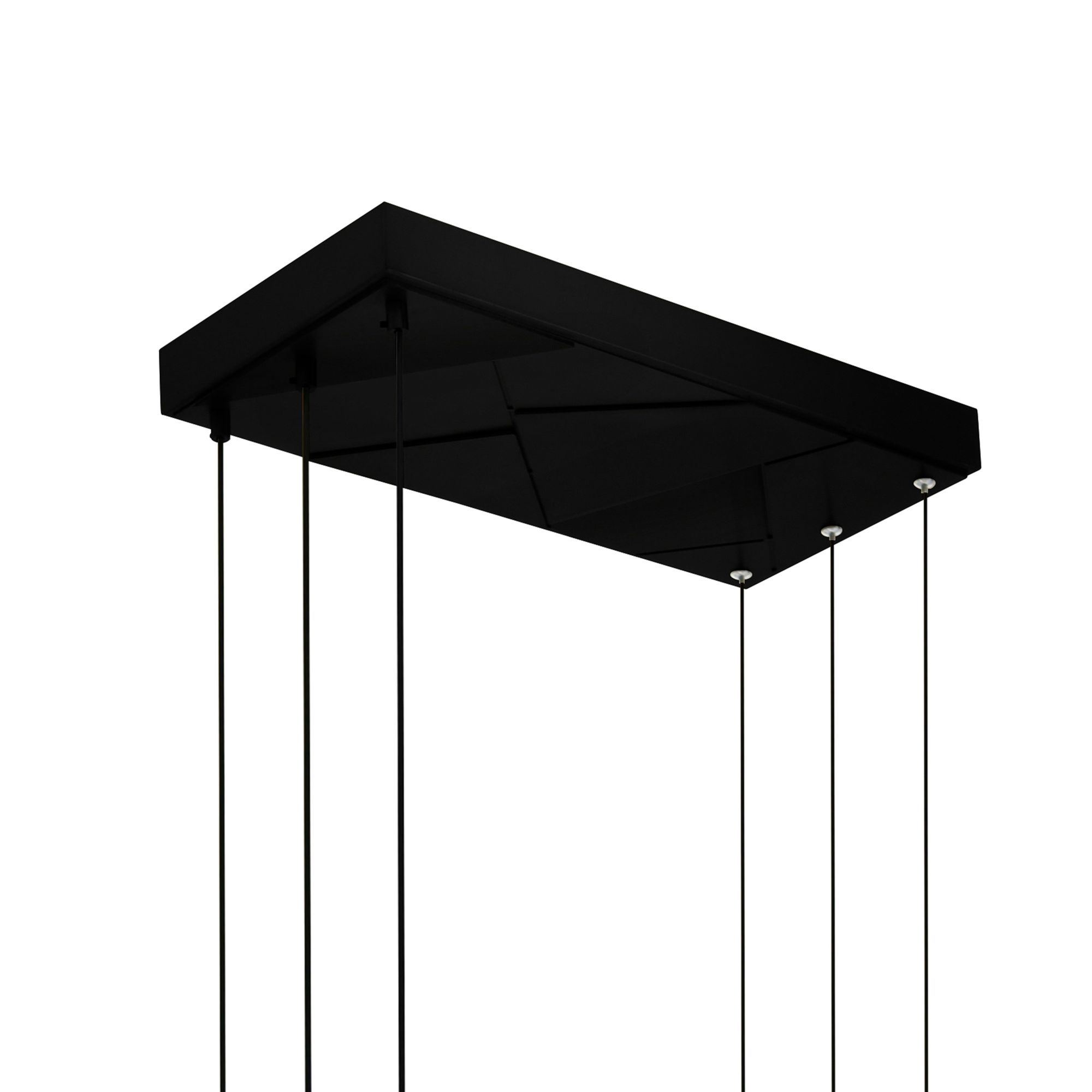 Image 7 Saber Integrated LED 50in Black Chandelier with Handcrafted Glass more views