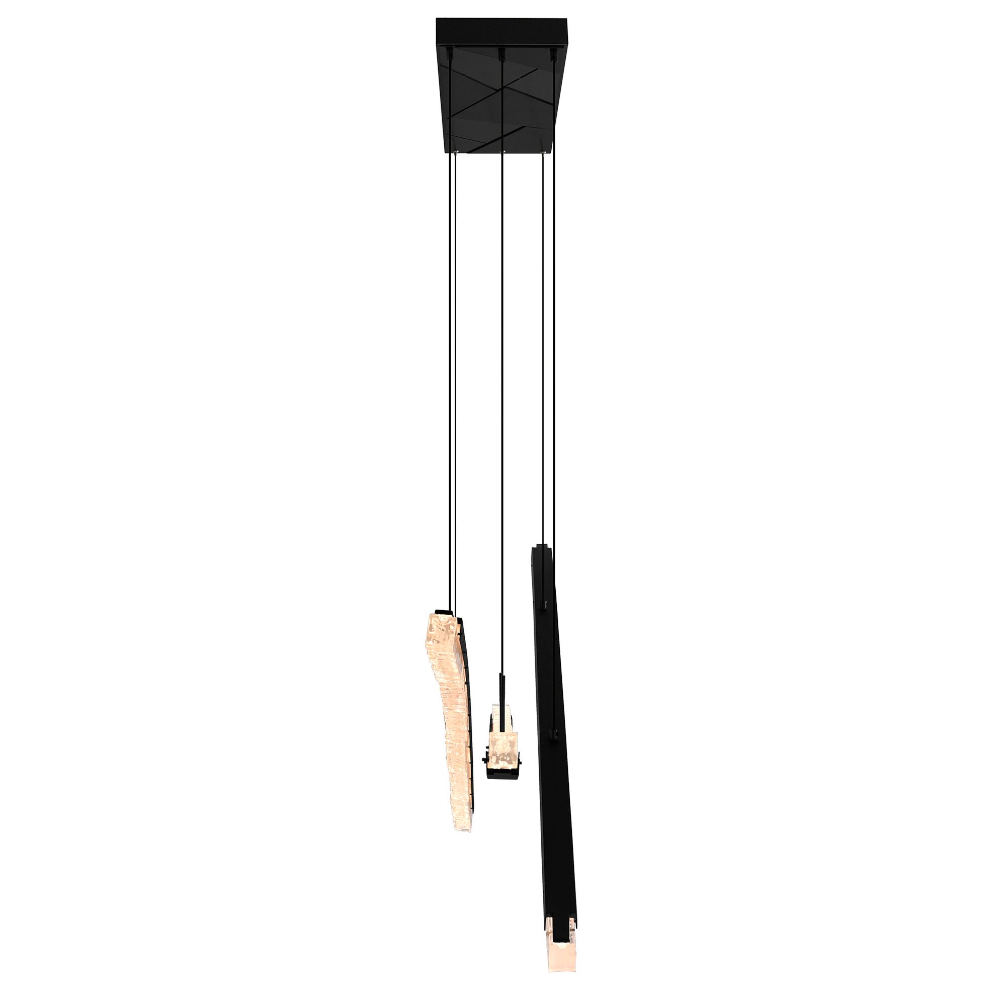 Image 4 Saber Integrated LED 70in Black Chandelier with Handcrafted Glass more views