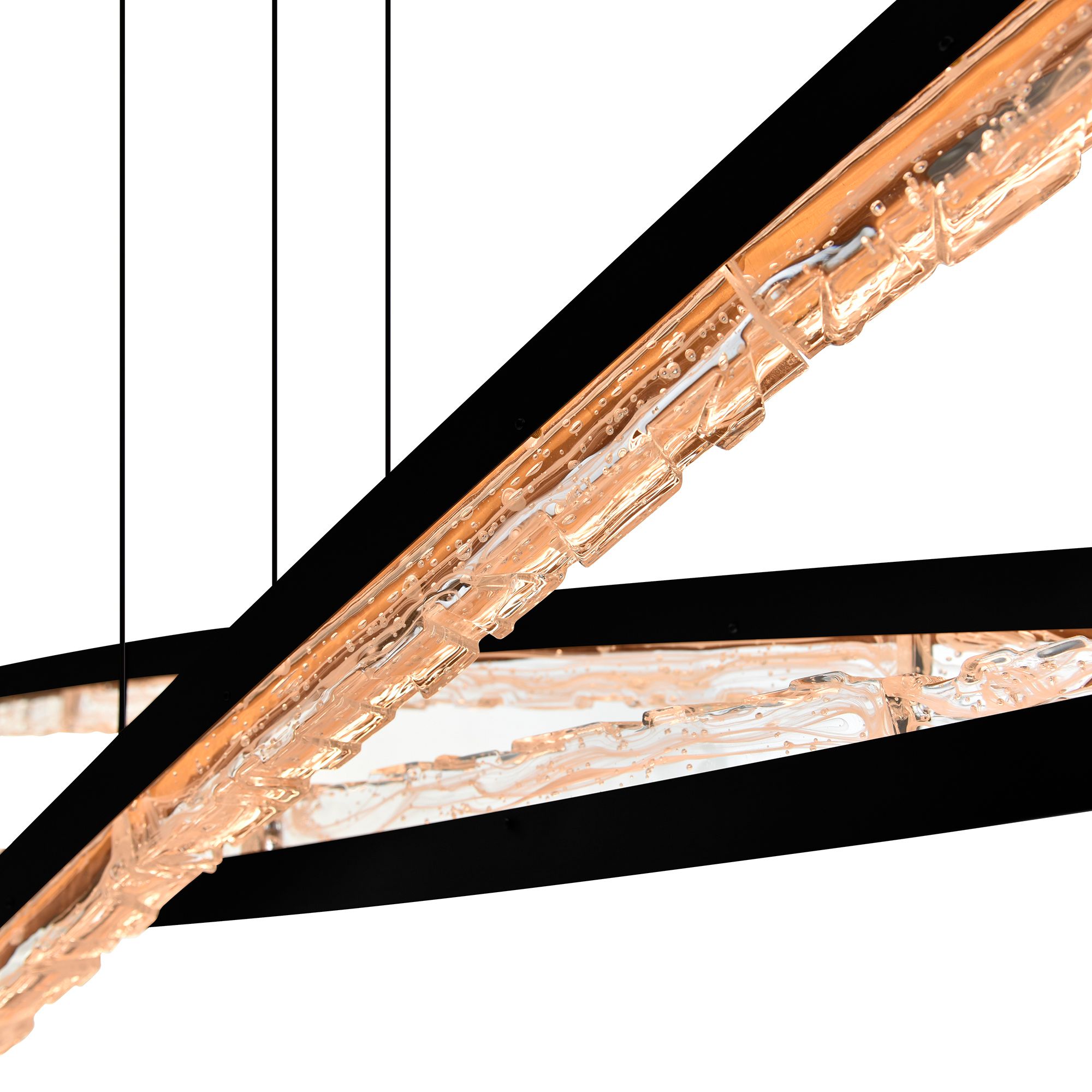 Image 6 Saber Integrated LED 70in Black Chandelier with Handcrafted Glass more views
