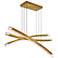 Saber Integrated LED Brass Chandelier