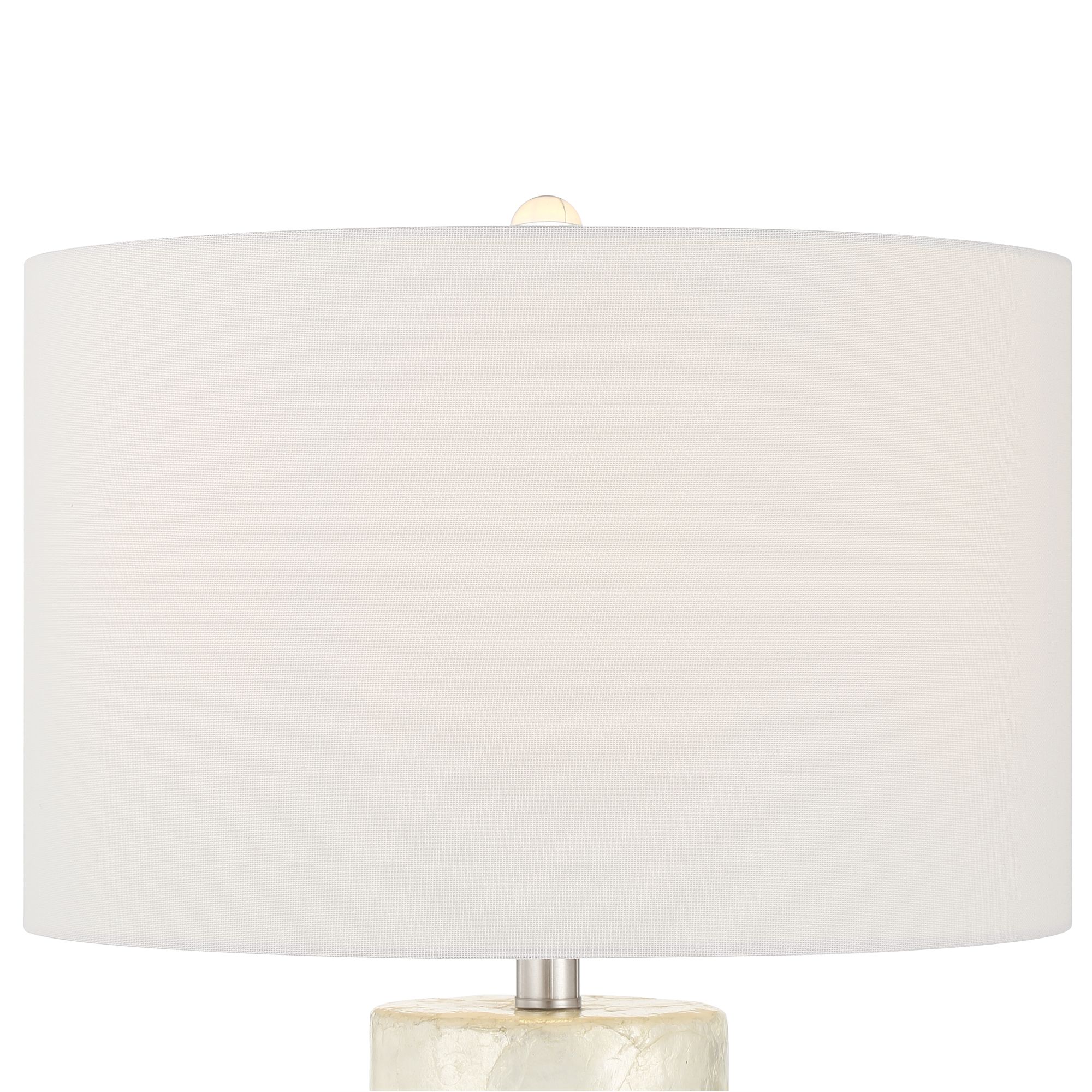 Image 4 Sabina 27 1/2" High Textured Pearlescent White Cylinder Table Lamp more views