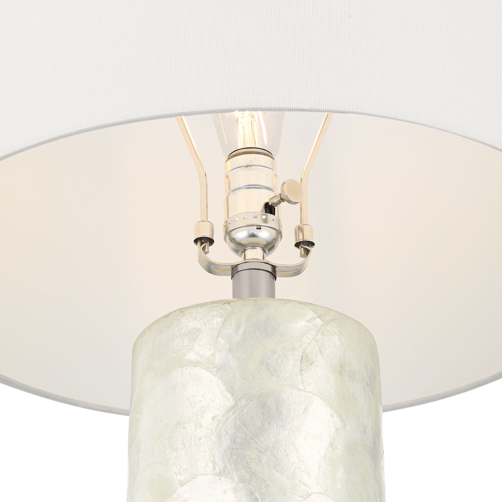 Image 5 Sabina 27 1/2" High Textured Pearlescent White Cylinder Table Lamp more views