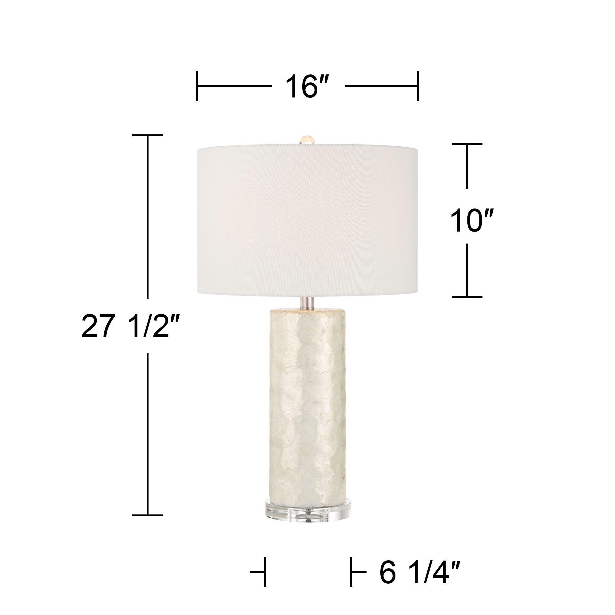 Watch A Video About the Sabina Textured Pearlescent White Cylinder Table Lamp