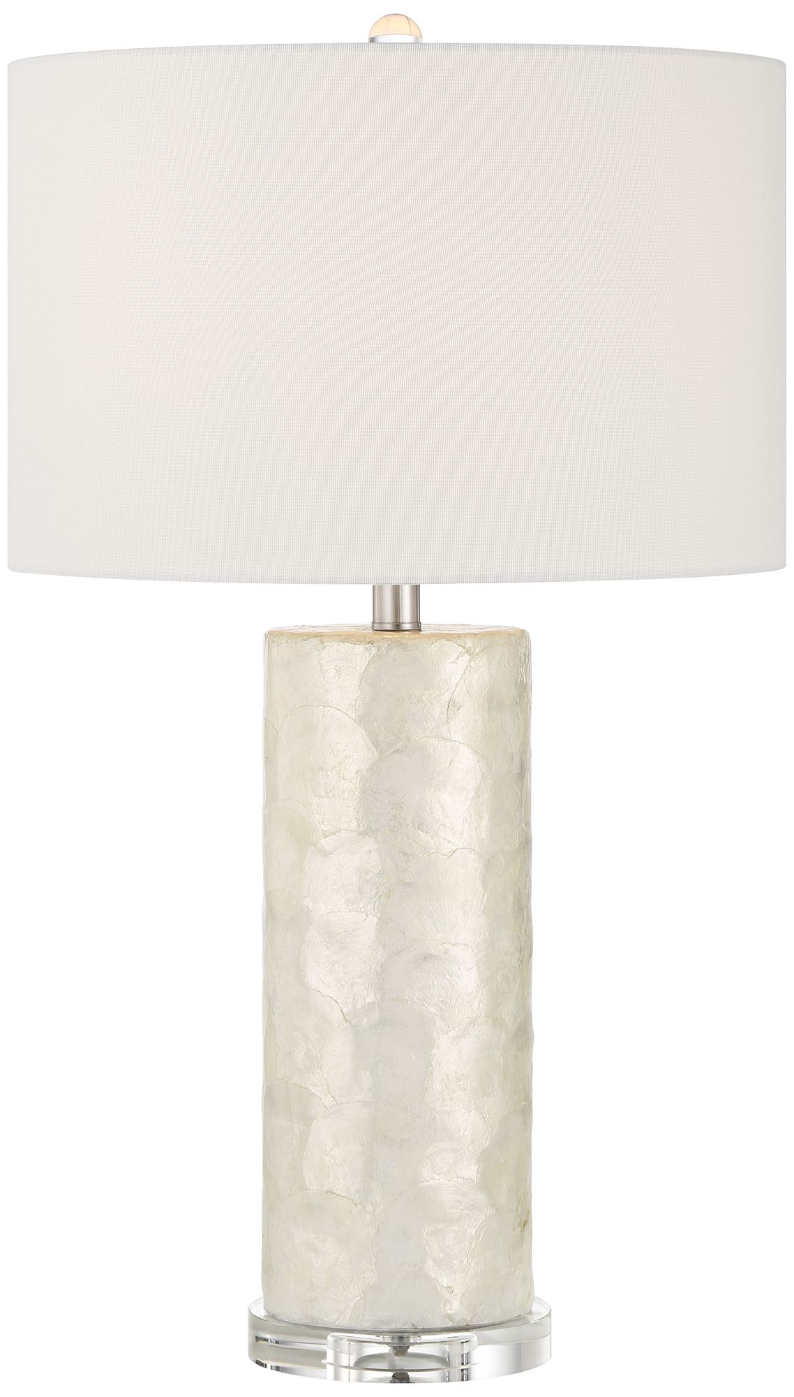 Image 3 Sabina 27 1/2" High Textured Pearlescent White Cylinder Table Lamp