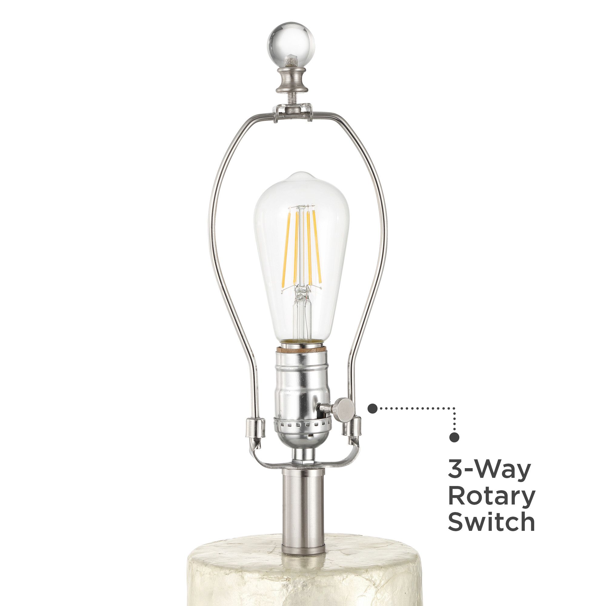 Image 5 Sabina 27 1/2"H Textured Pearlescent White Cylinder Table Lamp Set more views