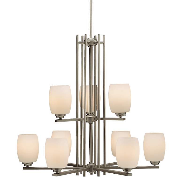 Image 2 Sabina Brushed Nickel 30 inchW 9-Light Chandelier by Kichler