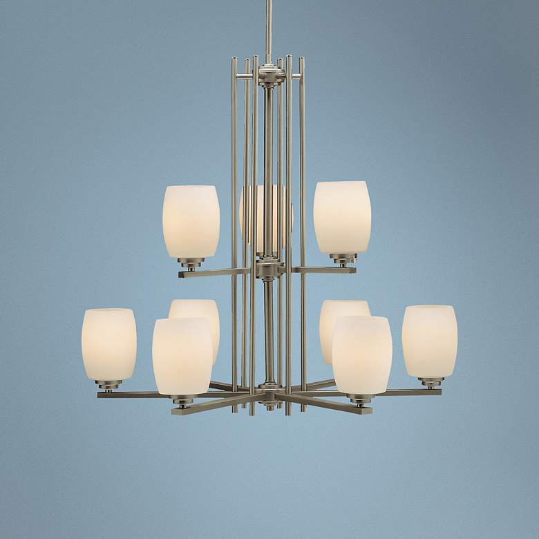 Image 1 Sabina Brushed Nickel 30"W 9-Light Chandelier by Kichler