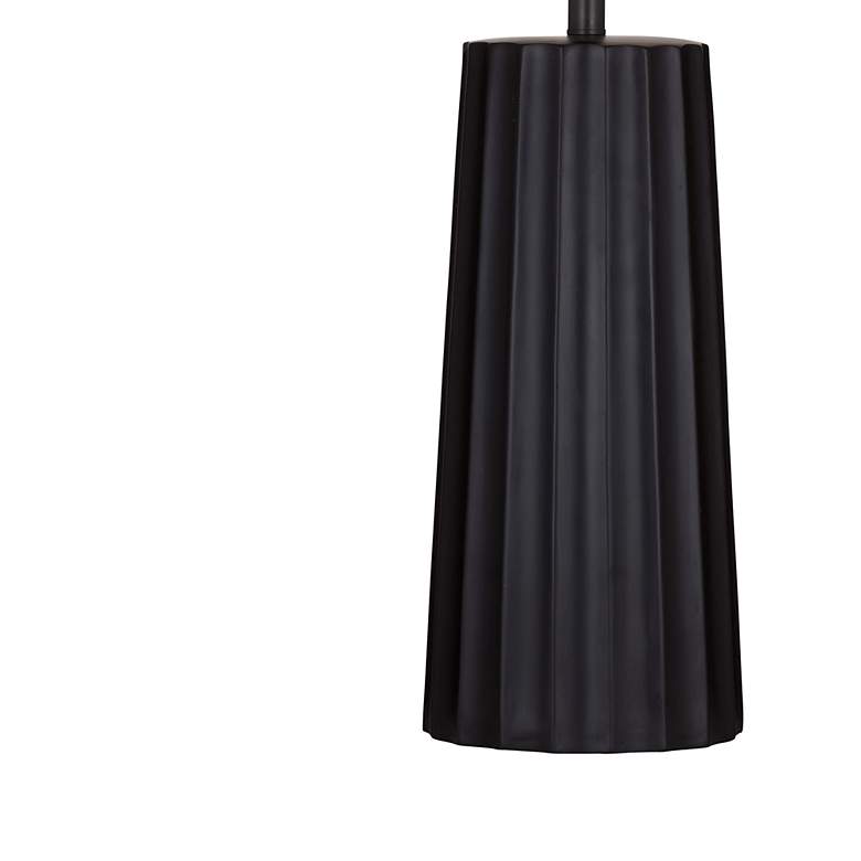Image 7 Sabine Matte Black Table Lamp with White Linen Shade more views