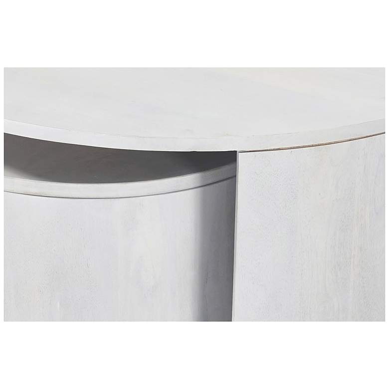 Image 3 Sable 30" Round Nesting Coffee Table - Whitewash more views