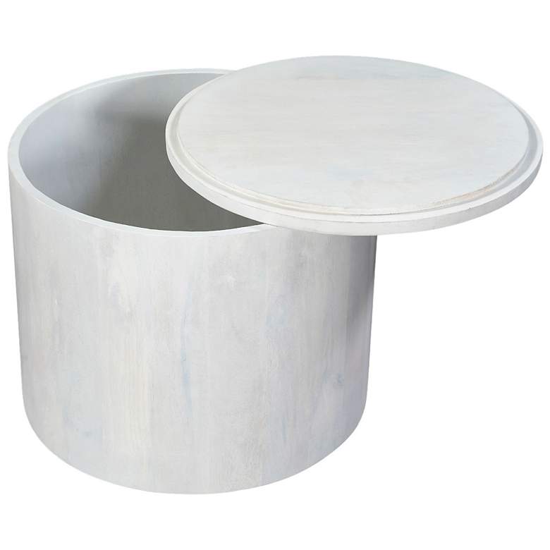 Image 4 Sable 30" Round Nesting Coffee Table - Whitewash more views