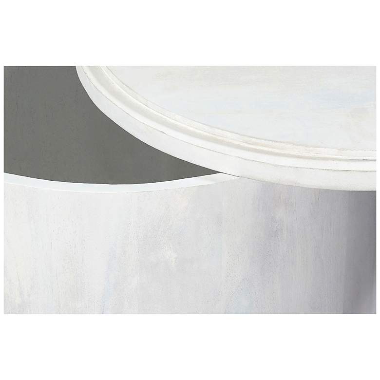 Image 5 Sable 30" Round Nesting Coffee Table - Whitewash more views