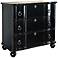 Sable Glossy Black Wood 3-Drawer Accent Chest
