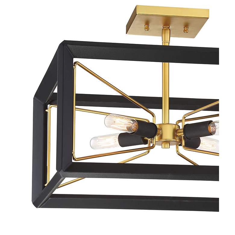 Image 2 Sable Point 16 1/2" Wide Sand Coal Honey Gold 4-Light Ceiling Light more views