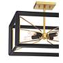 2_Sable Point 16 1/2" Wide Sand Coal Honey Gold 4-Light Ceiling Light more views
