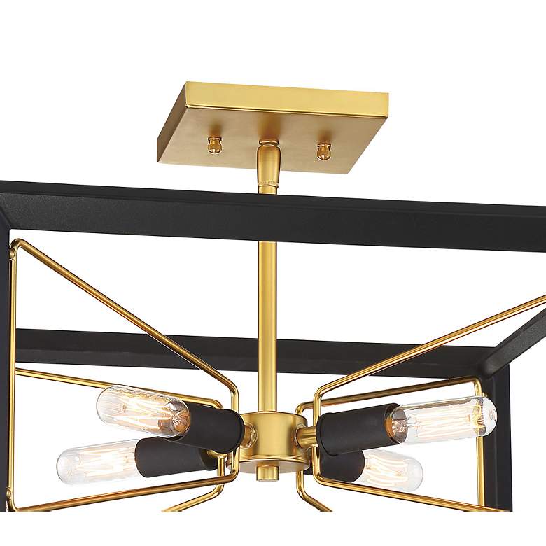 Image 3 Sable Point 16 1/2" Wide Sand Coal Honey Gold 4-Light Ceiling Light more views