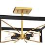 3_Sable Point 16 1/2" Wide Sand Coal Honey Gold 4-Light Ceiling Light more views