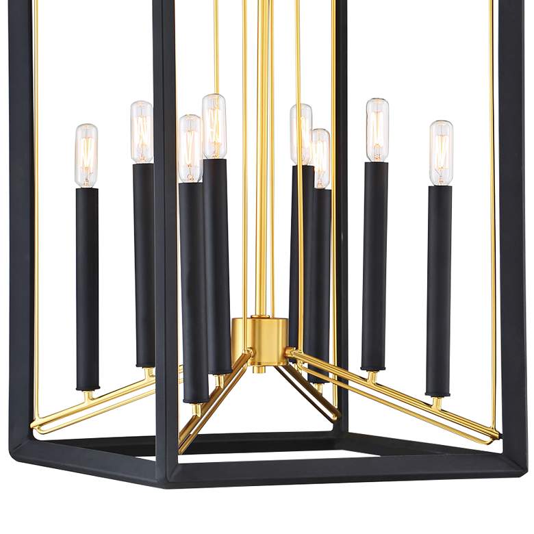 Image 3 Sable Point 16 1/4 inchW Black and Gold 8-Light Foyer Pendant more views