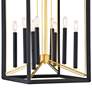 Sable Point 16 1/4"W Black and Gold 8-Light Foyer Pendant