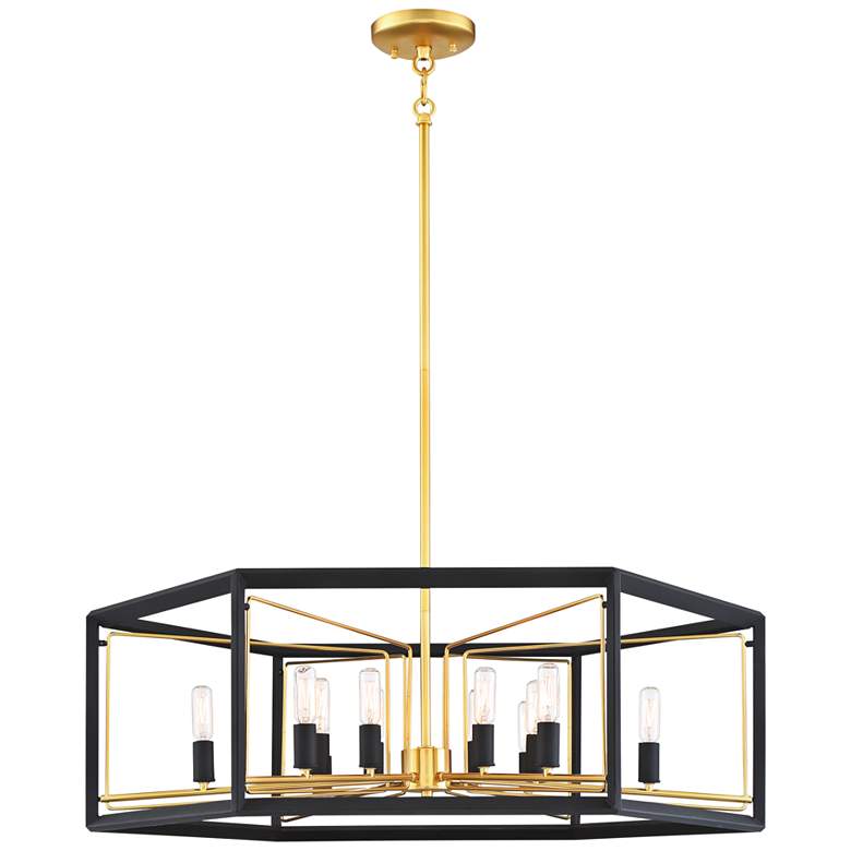 Image 2 Sable Point 26" Wide Black and Gold 12-Light Pendant Light