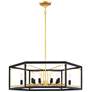 Sable Point 26" Wide Black and Gold 12-Light Pendant Light